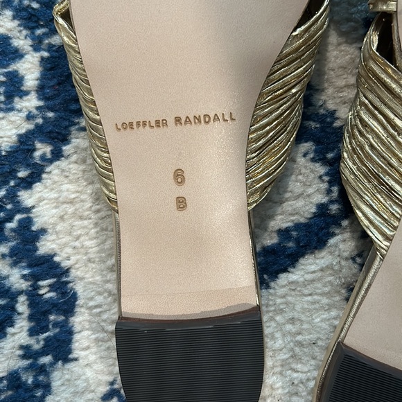 LOEFFLER RANDALL Gold Daphne Knot Flat Sandal - Picture 6 of 7